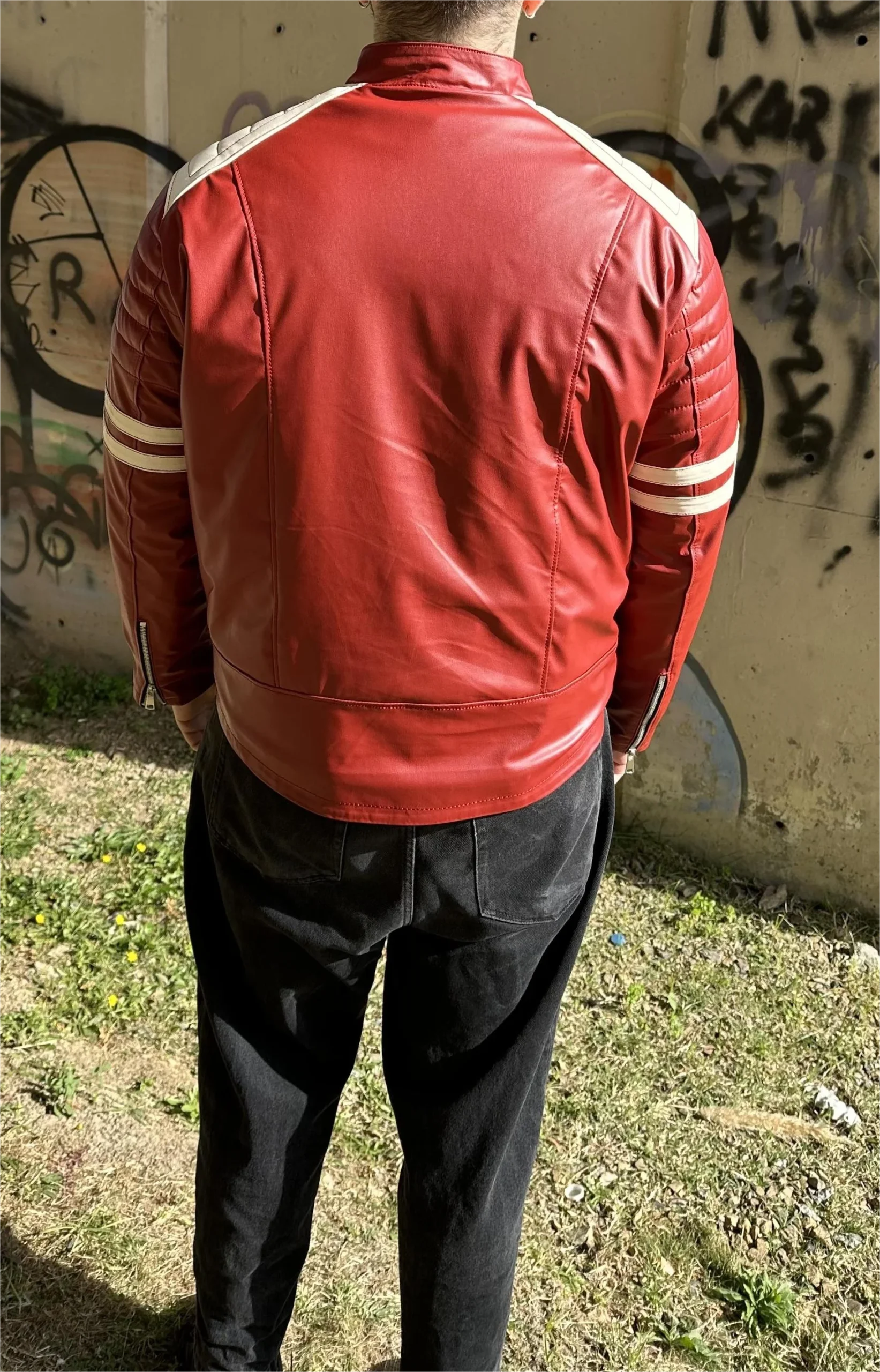 Tyler Durden Jacket - Red and White - Görsel 7