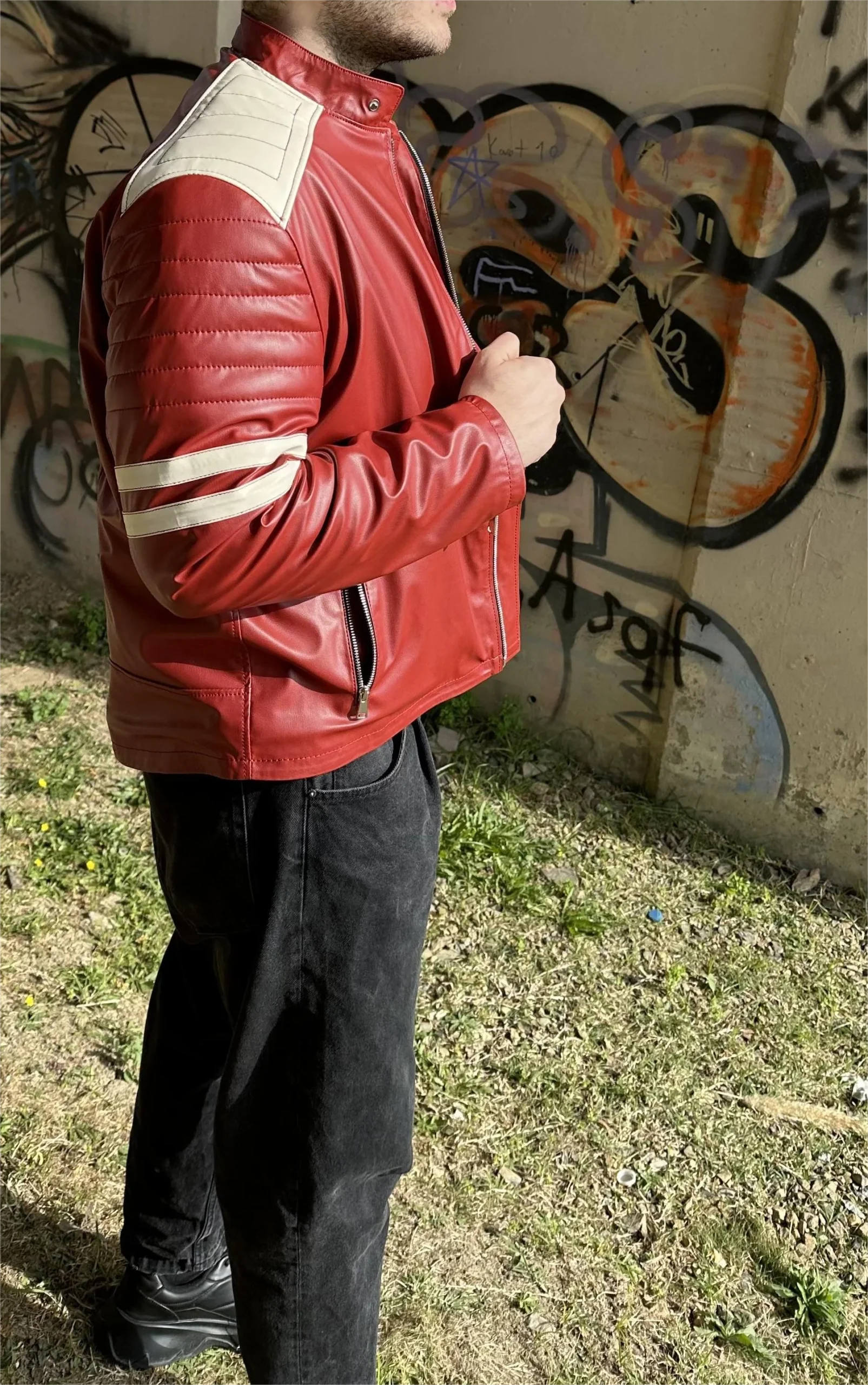 Tyler Durden Jacket - Red and White - Görsel 8