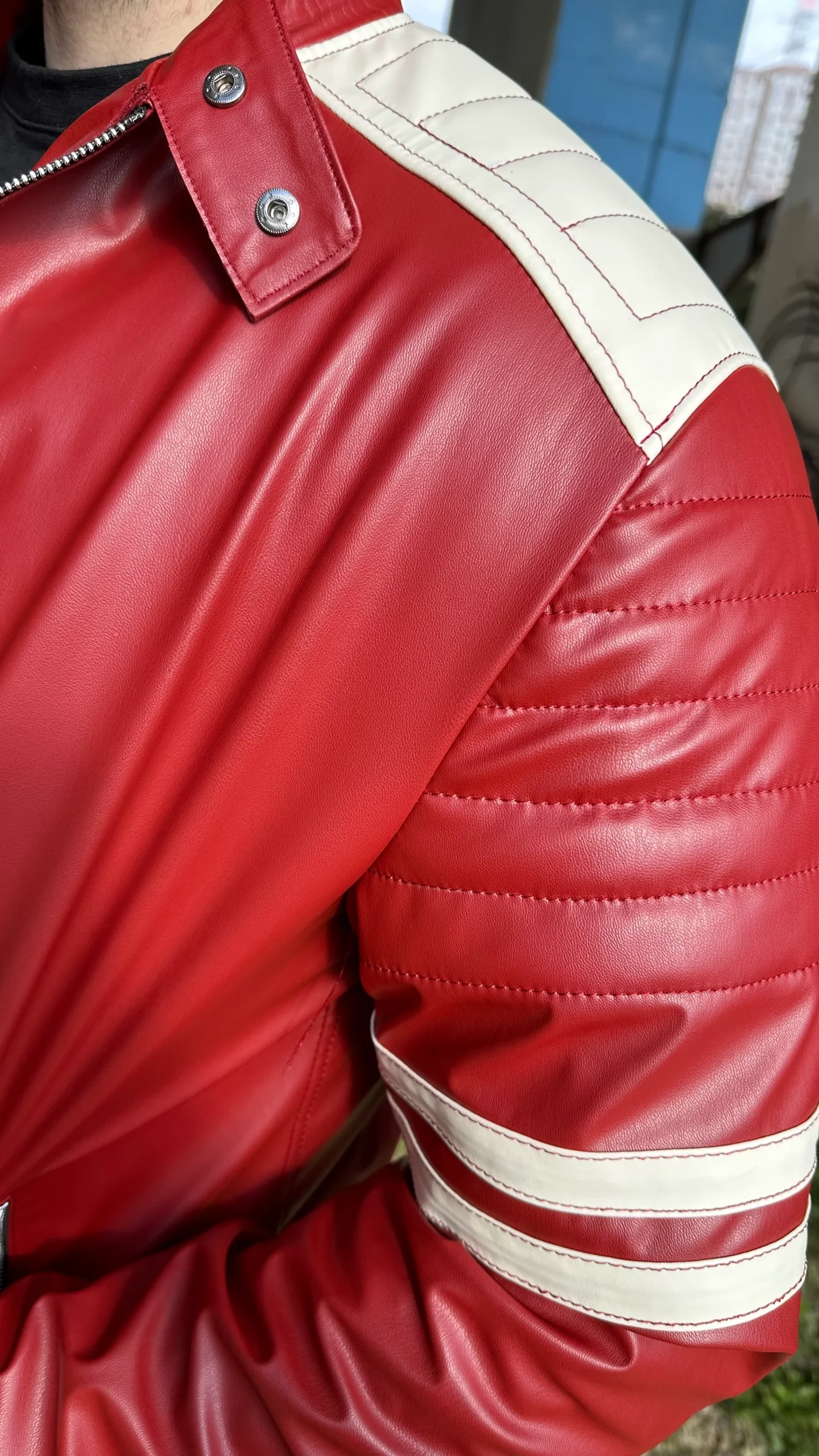 Tyler Durden Jacket - Red and White - Görsel 15