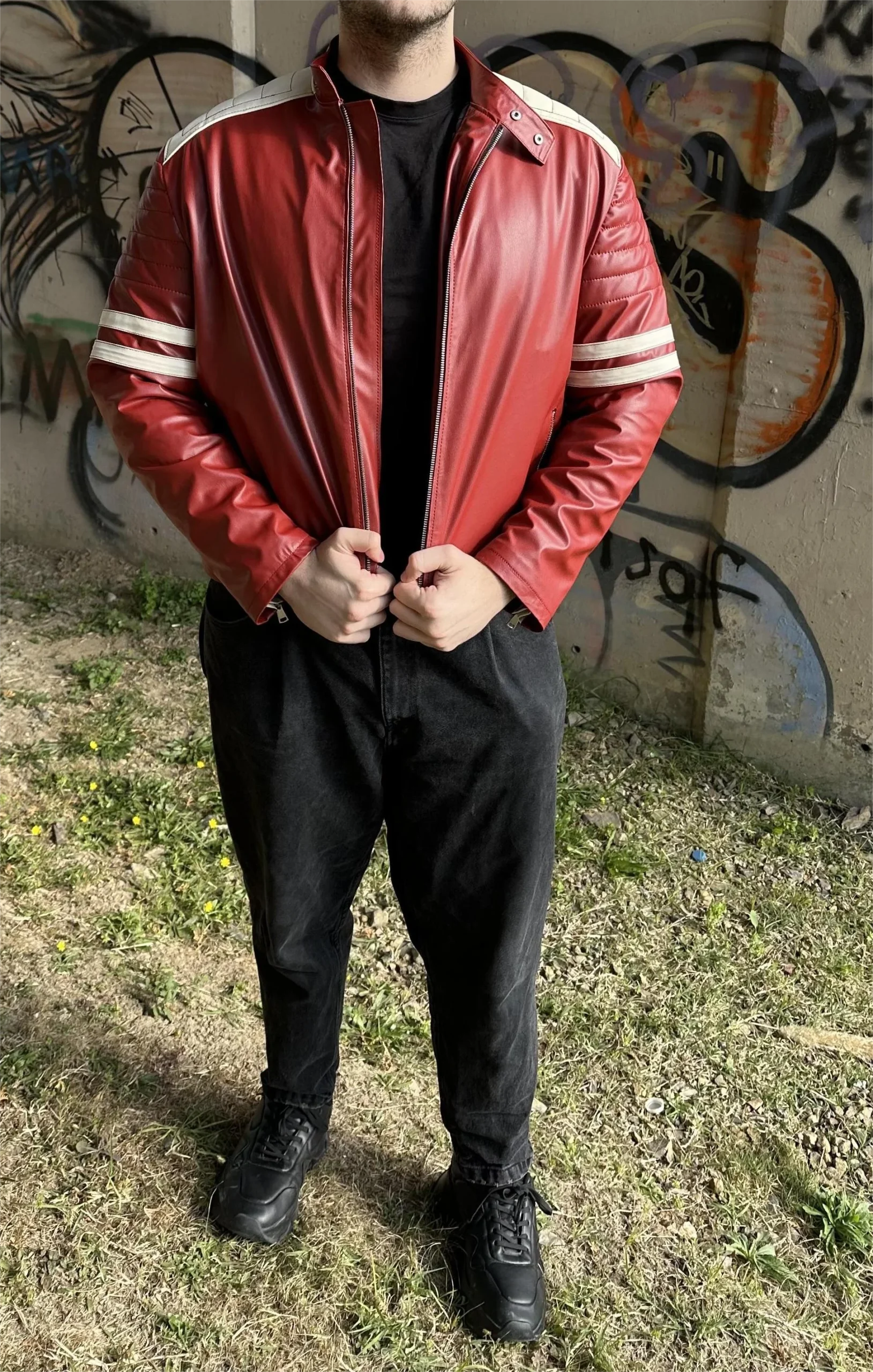 Tyler Durden Jacket - Red and White - Görsel 5