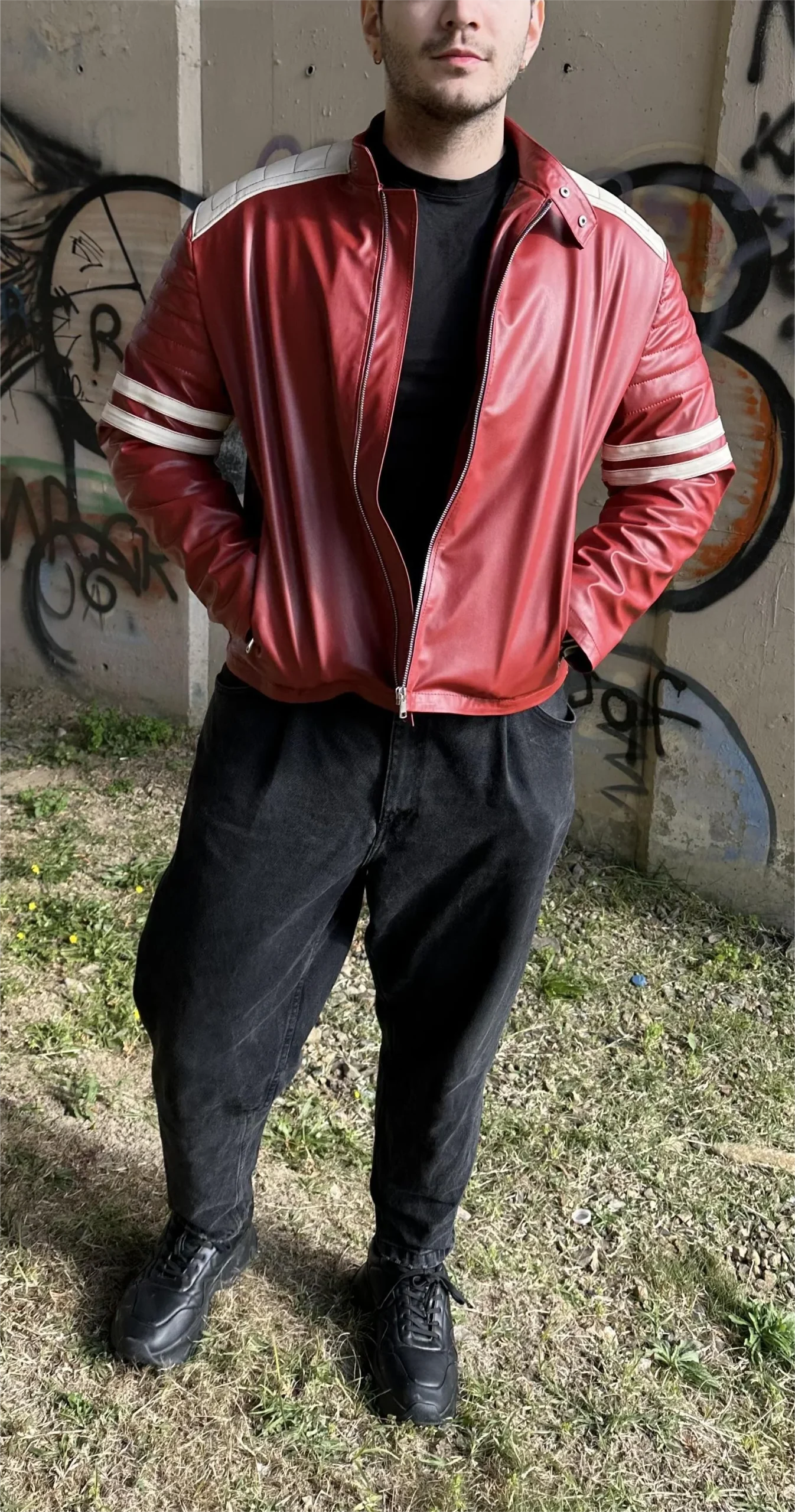 Tyler Durden Jacket - Red and White - Görsel 4